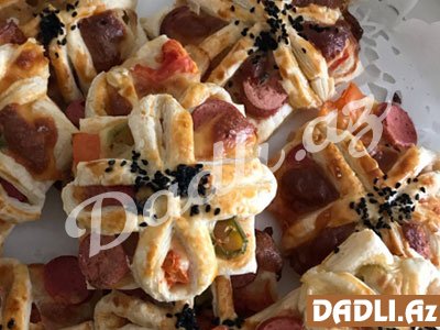 Çiçək qat-qat xəmir resepti