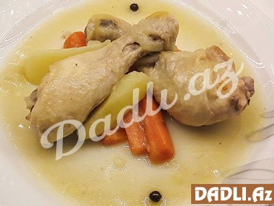 Qaynadılmış toyuq şorbası resepti