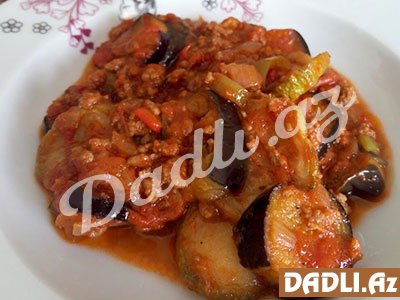Qıymalı badımcanlı kabak yeməyi resepti