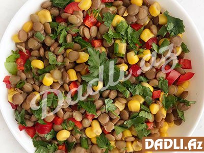 Yaşıl mərci salatı resepti