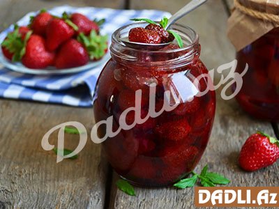 30 dəqiqədə çiyələk mürəbbəsi resepti