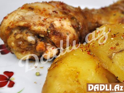 Qazanda kartoflu toyuq budu resepti