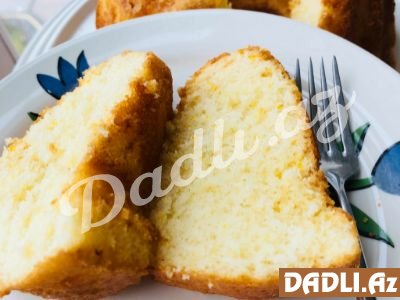 Su ilə hazırlanan pambıq keks resepti - Video resept