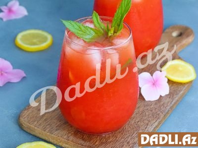 Təravətli çiyələkli limonat resepti