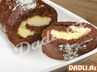 Dadlı bol kakaolu rulet tort resepti