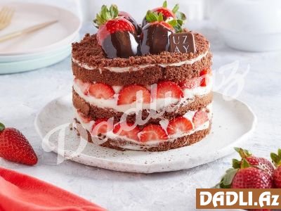 Çiyələkli çılpaq tort resepti