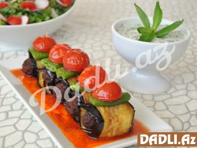 Qızartmadan badımcan sarması resepti