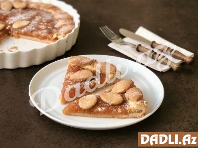 Şaftalı ilə şokoladlı piroq resepti