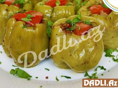 Zeytunyağlı bibər dolması resepti