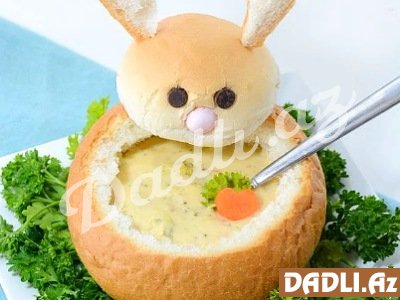 Uşaqlar üçün maraqlı resept - Dovşan şəkilli şorba resepti