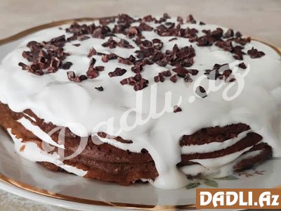 Yulaf unu ilə şəkərsiz tort resepti