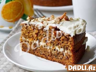 Darçın və qoz ilə kök tortu resepti