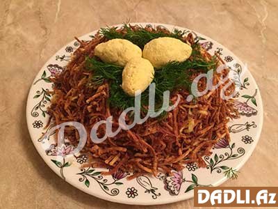 “Quş yuvası” salatı resepti - Video resept