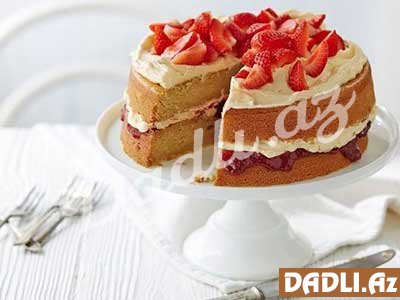 Çiyələkli tort resepti