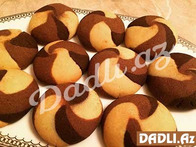 Üç rəngli mozaik peçenyə resepti - Video resept