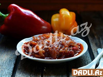 Közlənmiş bibər konservası resepti