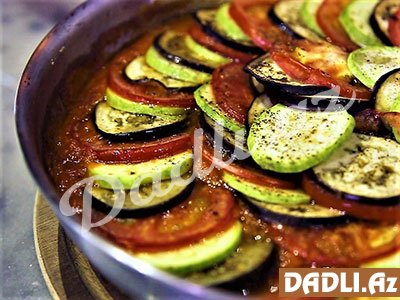 Ratatuy (sobada ətsiz tərəvəz) resepti