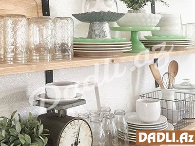 Bağ evləri üçün mətbəx dekorasiyasından örnəklər