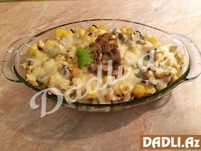 Sobada göbələkli toyuq yeməyi resepti - Video resept