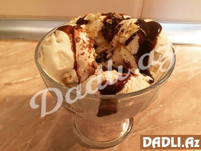 Dadlı, yumurtasız sadə dondurma resepti - Video resept