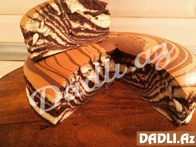 Süngər kimi zebra keksi resepti - Video resept