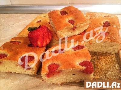 Çiyələkli keks resepti - Video resept