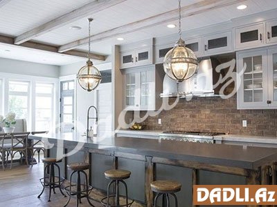 Bağ evləri üçün mətbəx dekorasiyaları