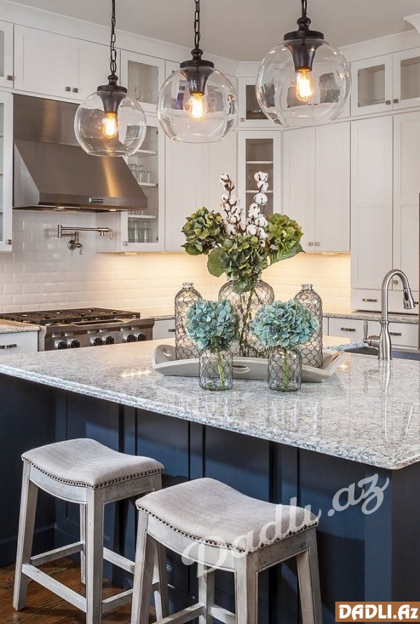 Bağ evləri üçün mətbəx dekorasiyaları