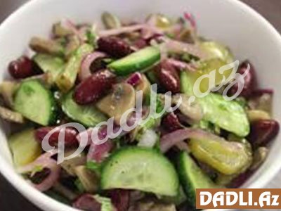 Göbələkli salatı resepti - Video resept