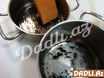 Dibi yanmış qazanı təmizləməyin asan yolu