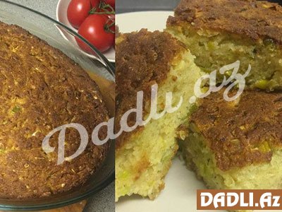 Pırasalı və pendirli duzlu keks resepti