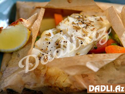 Kağızda balıq resepti