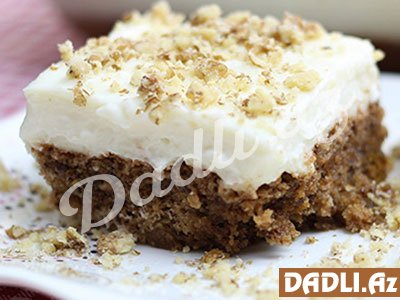 Əncirli kremli keks resepti