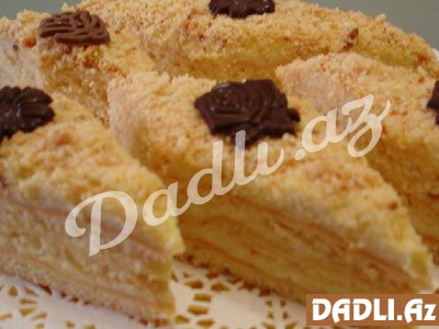 Kəsmik sufleli pirojna resepti