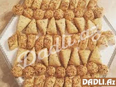 Küncütlü az şəkərli qurabiyə resepti - Video resept