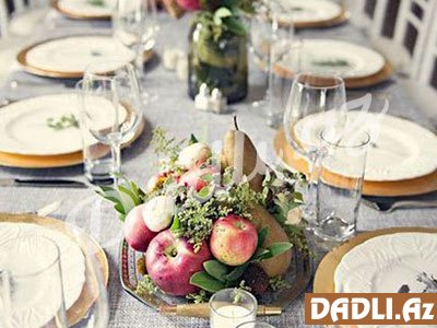 Ziyafətiniz üçün süfrə düzəni fikirləri