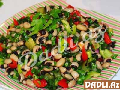 Qaragöz lobya salatı resepti