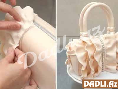 Çanta tort bəzədilmə resepti - Video resept