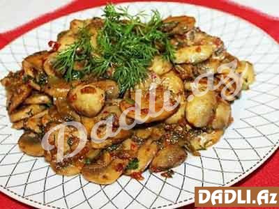 Göbələk çığırtma resepti