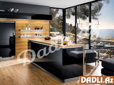 Qara rəngin üstün olduğu mətbəx modelləri