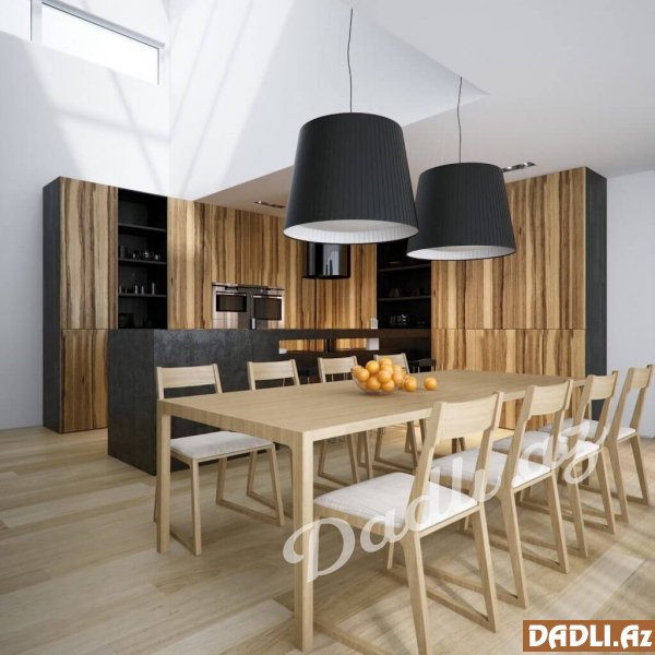 Qara rəngin üstün olduğu mətbəx modelləri