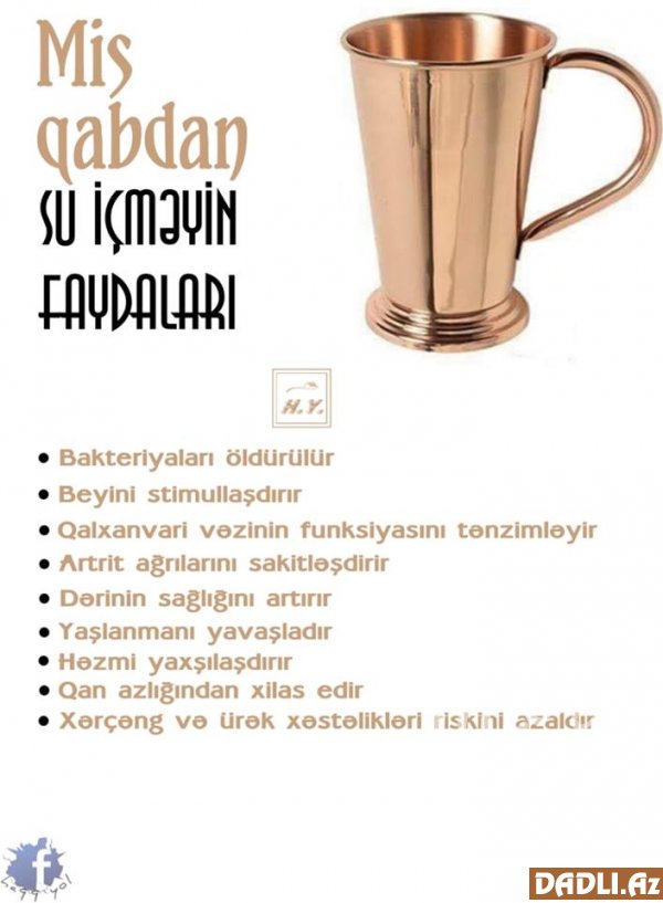 Mis qabdan su içməyin faydaları