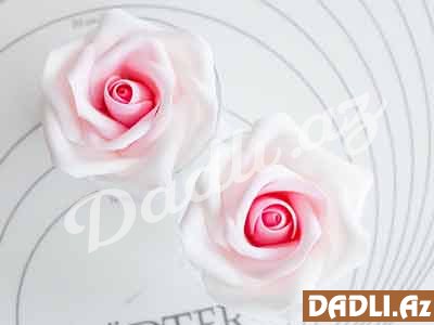 Şəkər xəmirindən roza (çiçək) hazırlama - FOTO DƏRS