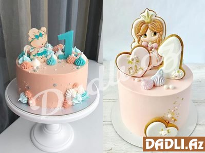 1 yaş üçün qız - oğlan tort dizaynları - FOTO DİZAYN