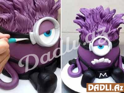 Evil Despicable Me tort bəzədilmə resepti - Video resept