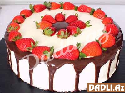 Çiyələkli şokoladlı tort resepti - Video resept