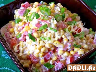 Qarğıdalı salatı resepti