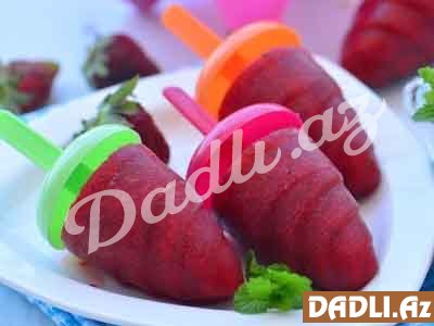 Çiyələkli meybuz resepti - Video resept