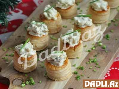 Göbələkli tartaletlər resepti