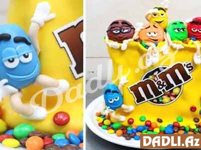 M&M's tort bəzədilmə resepti - Video resept